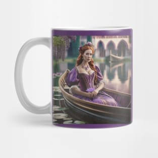 Medieval Lady In Boat Mug